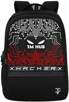 Minicraft Hacker Edition Bag with 2 Secret Pockets Litres Large Size Laptop Backpack, 28 L Laptop Backpack(Black)