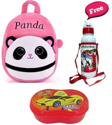 ANANYA ENTERPRISES pink panda School Bag with water bottle lunchbox for Kids,Boys,Girls 5 L Backpack(Pink)