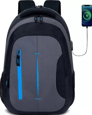 SHIVAYE USB Charging Port, Water Resistant 35 L Backpack(Black)