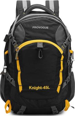 PROVOGUE Unisex bag with rain cover and reflective strip 45 L Laptop Backpack(Black)