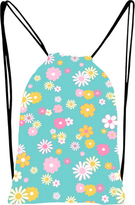 Hemes Printed Dori Bag Drawstring Backpack Small Bag Gym Bag Multipurpose Bag 12 L Backpack(Black)