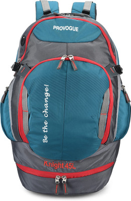 PROVOGUE Knight backpack with Shoe Pocket and Rain Cover 45 L Laptop Backpack(Blue, Grey)