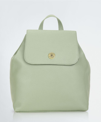 TOMMY HILFIGER SYLVIE II-FADED OLIVE-MED FLAP BACKPACK-PEBBLE PVC 5 L Backpack(Green)