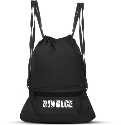 divulge Smack Drawstring bag Daypack, Sports bag, Gym bags yoga bag With Zip pocket 15 L Backpack(Black)