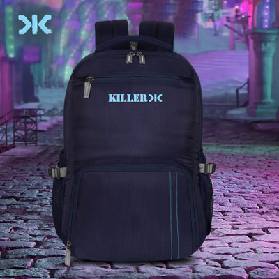 KILLER SPILTY ARC STYLISH LAPTOP BAGPACK WITH RAIIN COVER 40 L Laptop Backpack(Blue)