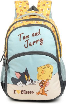 Warner Bros. 1351|TOM&JERRY Bag |School Bag|Tuition Bag|College Backpack|ForBoys&Girls|18Inch 28 L Backpack(Yellow)