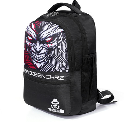 ZERUS Backbenchrz Hacker Print Unisex Bag for School College Travel Use 30 L Laptop Backpack(Black)