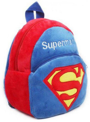 A Little Swag Unisex Kids 3 To 5 Years Superman Fabric Kid Backpack 10 L Backpack(Multicolor)