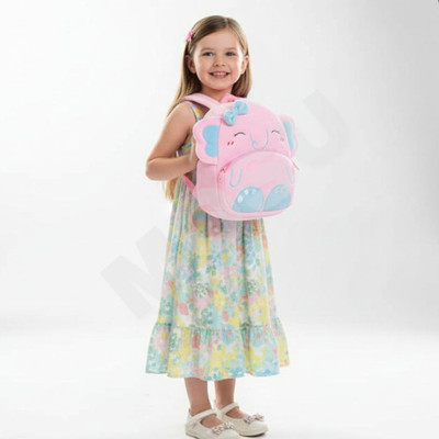 MOSU Soft Plush Cartoon Kids School Bag Boys & Girls (1–6 Yrs) Nursery, UKG, NKG 10 L Backpack(Pink)