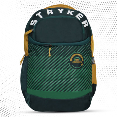 Stryker Unisex Travel Rucksack hiking laptop bag fits upto 18 inch with Raincover bag 35 L Laptop Backpack(Black)