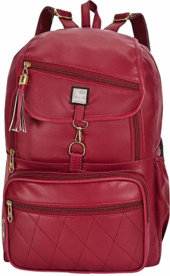 SVB LADIES PRINTED BAGPACK PLANE RED 30 L Trolley Backpack(Red)