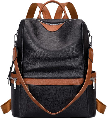 HouseOfCommon Women's Fashion Backpack Purses Multipurpose Design Handbags and Shoulder Bag 27 L Backpack(Black)