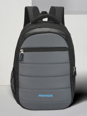 PROVOGUE Casual Self Design with Rain cover 38 L Laptop Backpack(Black, Grey)