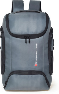 SWISS MILITARY Grey Laptop Backpack with USB and C-Type Charging Port, 21 Liters 21 L Laptop Backpack(Grey)