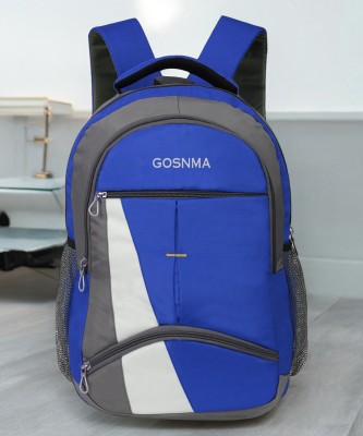 GOSNMA Casual Backpack/Daypack/Travel Backpack/College Bag For Men/Women(1013) 35 L Laptop Backpack(Blue, White)