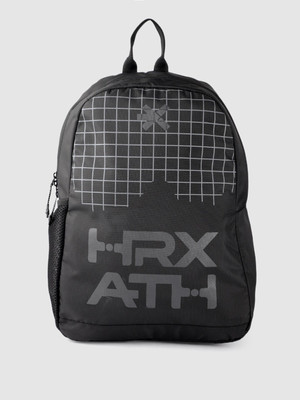 HRX by Hrithik Roshan Unisex Printed Backpack 23 L Backpack(Black)