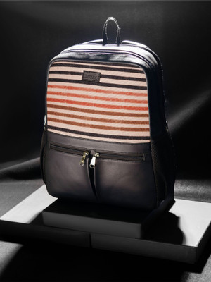 ZOUK Qutub Stripes Office Backpack 16.5 L Laptop Backpack(Black)