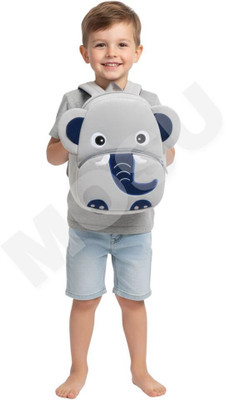 MOSU Soft Plush Cartoon Kids School Bag Boys & Girls (1–6 Yrs) Nursery, UKG, NKG 10 L Backpack(Grey)