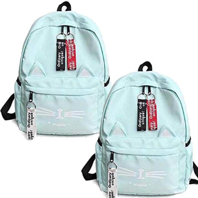 khatushyam collection SKYBLUE & SKYBLUE CAT PARA COMBOb 20 L Laptop Backpack(Multicolor, Multicolor)