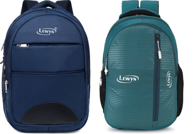 LEWYN Casual Waterproof Bag Men/Women, Boys/Girls/Office School College/ Travel 30 L Backpack(Green, Blue)
