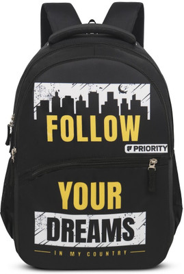 Priority Polyester Magnet 003 Printed College 30 L Backpack(Black)