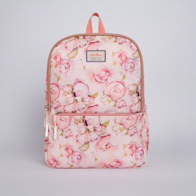 LINO PERROS Women's Printed Peach Backpack 23 L Backpack(Pink)