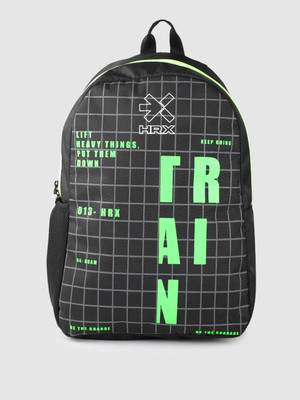 HRX by Hrithik Roshan Unisex Printed Backpack 23 L Backpack(Black)