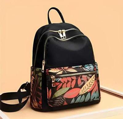 DAQ Fancy Leather Stylish Premium Backpack For Women & Girls School/Casual Bag 10 L Backpack(Black)