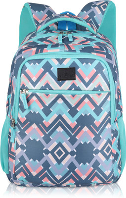 newtal Girls College Backpack with Fun Print and Spacious Compartments 25 L Backpack(Green)