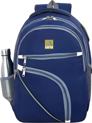 LOFTE Daily Use Unisex Spacy with Rain Cover and Reflective Strip 35 L Laptop Backpack(Blue)