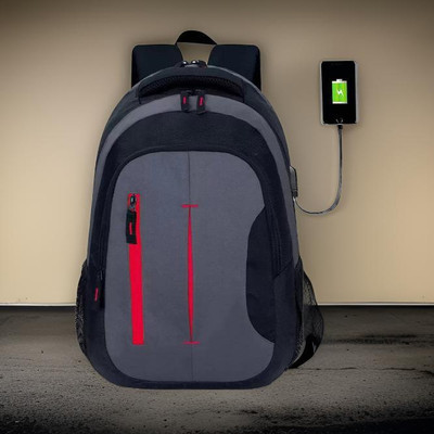 Shivra backpack for men backpack bags bagpack 34 L Laptop Backpack(Black, Grey)