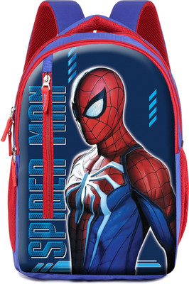 Ronaldo School Bag Spider-man Daypack Casual Backpack for Kids Children Boys And Girls 25 L Backpack(Blue, Red)