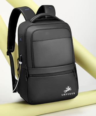Emperor Anti-Theft With USB charging Port & back pocket 32 L Laptop Backpack(Black)