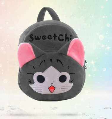 PRMart Sweet Chi Kids Plush Bag 10 L Backpack(Grey)