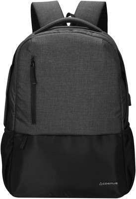 Cosmus Backpack with USB Charger Port 46cm 26 Litre Dark Grey College Bag 26 L Laptop Backpack(Grey)