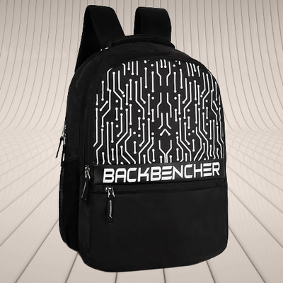 Elcom Backbenchers White Xtreme School Bag Boys Stylish Backpack 30 L Backpack(Black)