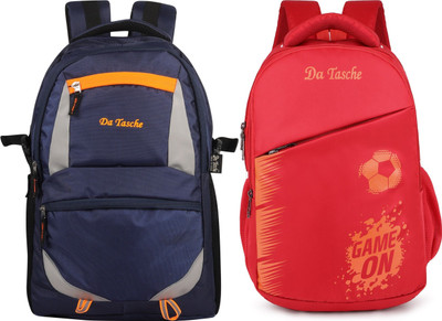 Da Tasche TWILL SHINE RED 33 L Laptop Backpack(Red, Blue)