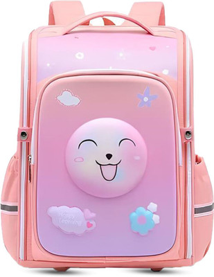 Sageware 3D Cartoon Kids Backpack, Perfect School Bag for Boys Girls, Durable & Spacious 25 L Backpack(Pink)
