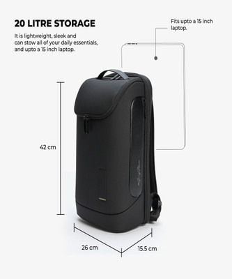 Mokobara The Transit Backpack - 20L 20 L Laptop Backpack(Black)