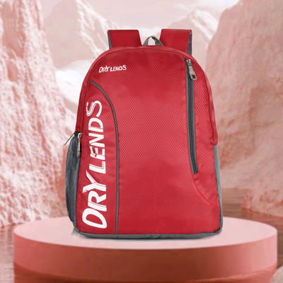 DRYLENDS Multi-Use Water-Resistant Backpack for Daily Use College Office Study and Travel 22 L Laptop Backpack(Red)