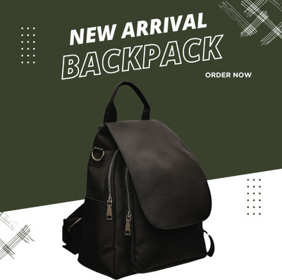ASN Girls Backpack Lightweight Stylish Waterproof School Bag 10 L Backpack(Black)