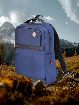 SWISS MILITARY Wesely Polyester 15.6 Laptop Screen Stylish Laptop Backpack 16L Black 16 L Laptop Backpack(Blue)