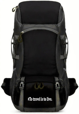 ANTHUB Trekking Bag For Hiking/Camping/Outdoor Sports With Rain Cover Rucksack 55 L Laptop Backpack(Black, Grey)