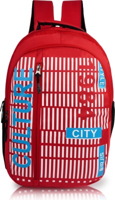 BIRJIS 30 L College | School | Laptop Unisex Red Solid Backpack Bag For Men and Women 30 L Backpack(Red)