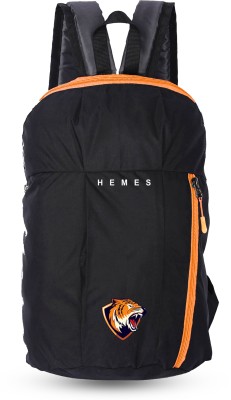 HMFURRYS FINEST Compartment Front Zip Pocket Mini 12 L Backpack(Black, Orange)