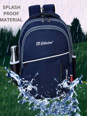 SBCOLLECTION Stylish 5 Zipper Compartment for Daily Use Tough Quality, Splash and Dust Proof 32 L Laptop Backpack(Blue)