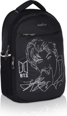 SeeNLee Vibe High: BTS Print Bag for School & Beyond! 28 L Backpack(Black)