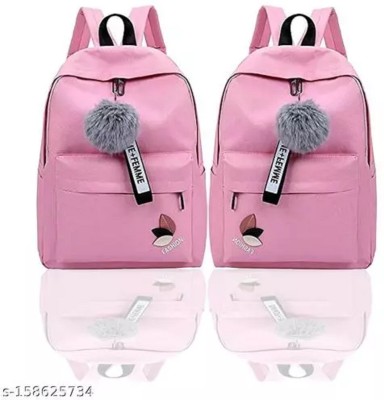 HouseOfCommon Combo Fashion Backpacks For Girls 18 L Backpack(Pink)