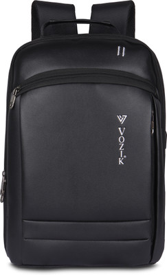 VOZIK Office Daypack, Dual Organizer, USB Port, Trolley Pass-Through, Padded Comfort 20 L Laptop Backpack(Black)