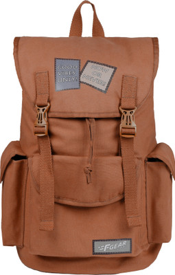 F Gear Webster Chestnut Canvas 21 L Laptop Backpack(Brown)